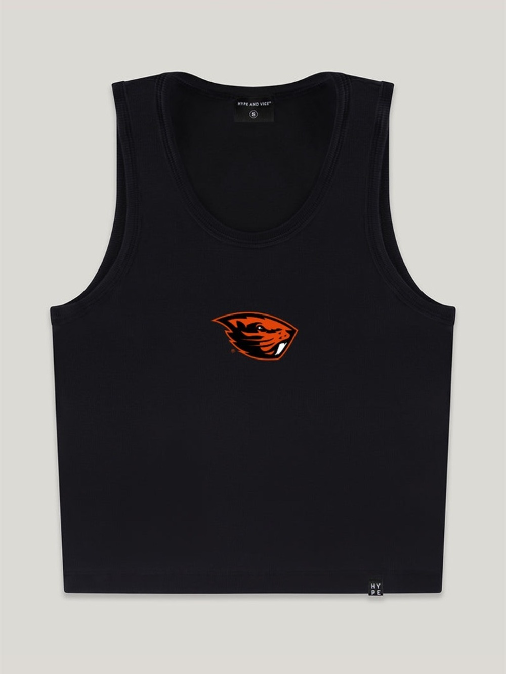 Hype and Vice Oregon State MVP Tank Top Black Embroidered Ribbed XL EUC